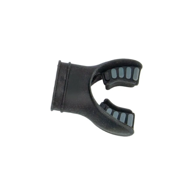 Innovative Scuba Concepts Silicone Mouthpiece with Colored Bite Tabs, Black/Gray