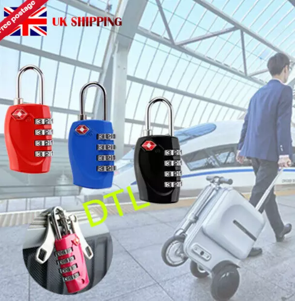 TSA Approved Luggage Lock Suitcase Travel Security 3 Dial Combination MULTI OPTN