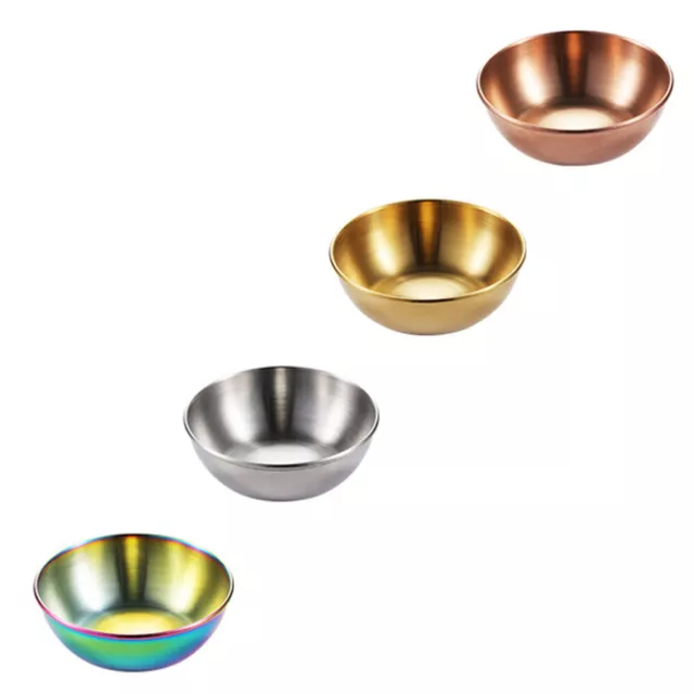 Stainless Steel Kids Plates & Sauce Dishes (4pcs)- 2
