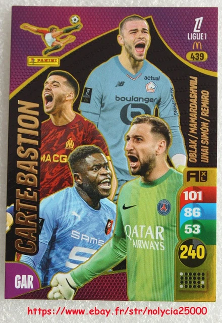 Boîte Métal Panini ADRENALYN XL Ligue 1 McDonald’s 2025-2026 - Carte PLATINUM Barcola + 3 Cartes Limitées