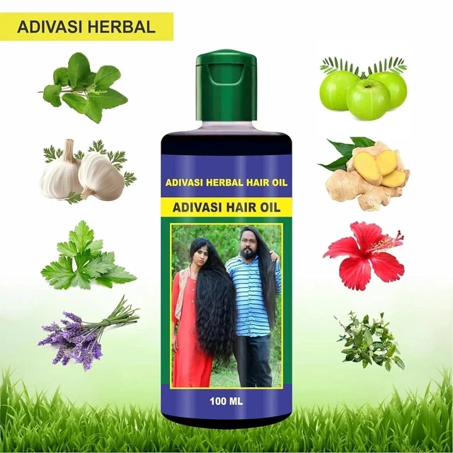 Huile Capillaire Adivasi Neelgiri - 108 Herbes - Pour Croissance Cheveux - 200ml - Neuf