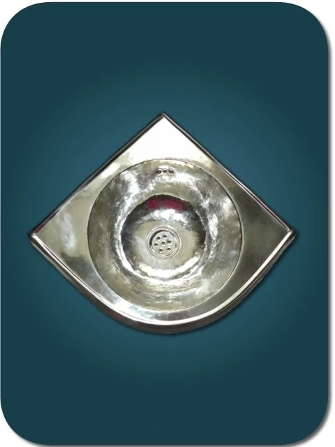 Vasque Marocaine Gravée En Maillechort – 38x38 Cm, Cuivre Et Métal Argenté