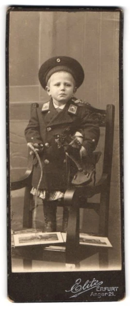 Fotografie Elite, Erfurt, Anger 21, kleines Knabe Jan in Matrosenuniform mit Mü