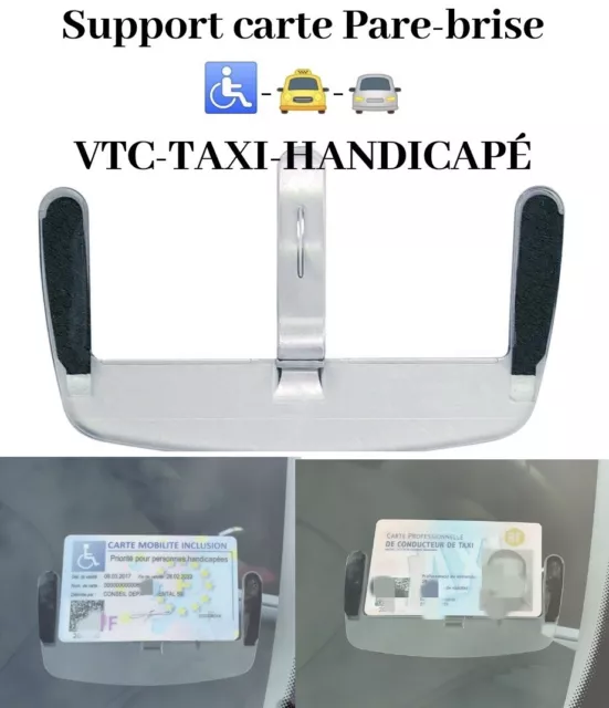 Pochette porte carte professionnelle TAXI ou VTC adhésive à coller