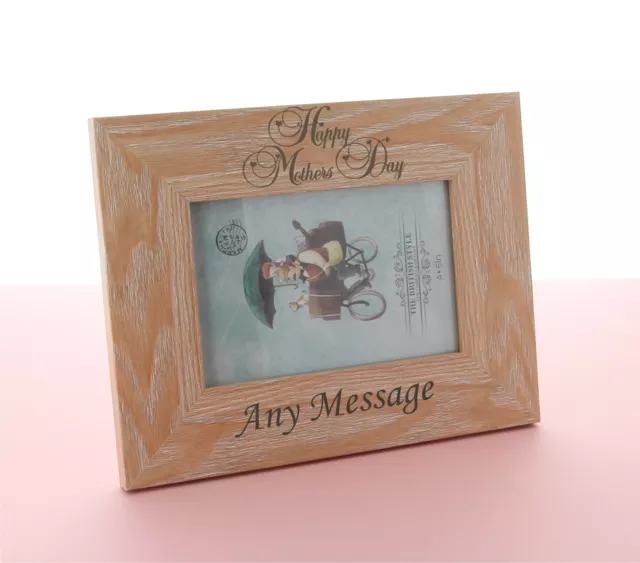 personalised engraved wooden photo frame, mothers day gift, gifts for nan, mom