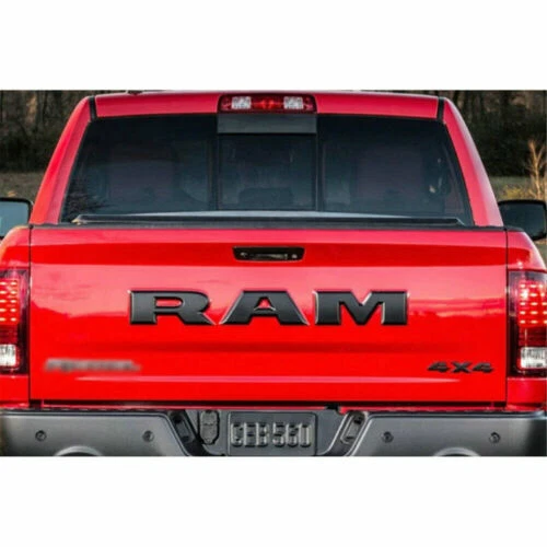 Letras negras portón trasero para Dodge Ram 1500 años 2015 2016 en set 3 letras