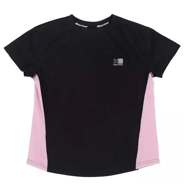 Karrimor Short Sleeve Run T-Shirt Junior Girls - Black/Pink / 13 Years