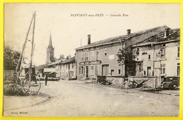 cpa View Rare NOVIANT Meadows Big Street Sheep Herd COFFEE TRADE