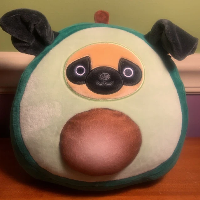 Squishmallow Prince the Pug in Avocado Costume 8" Limited 2021 Dog Green Squishmallow Prince the Pug in Avocado Costume 8" Limited 2021 Dog Green