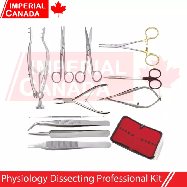 Physiology Dissecting Professional Kit Anatomy Dissection Surgery Set 12 Pieces