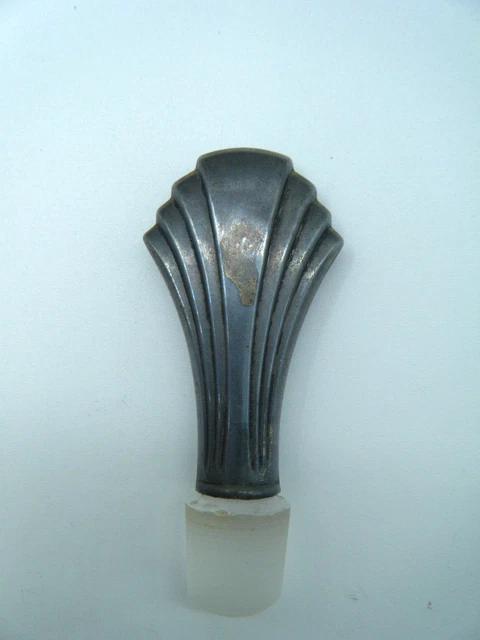 Vintage Towle Sterling Silver Bottle Stopper, Glass Cork