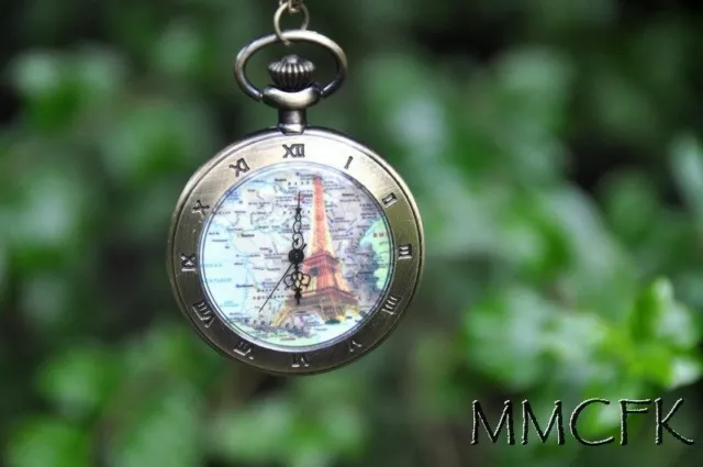 Montre Ancienne Tour Eiffel Carte Montre Collier Montre Antique