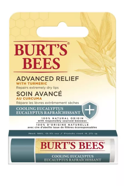 Burts Bees Lippenbalsam Fortgeschrittene Relief Verpackt 4.25g Kühler Eukalyptus