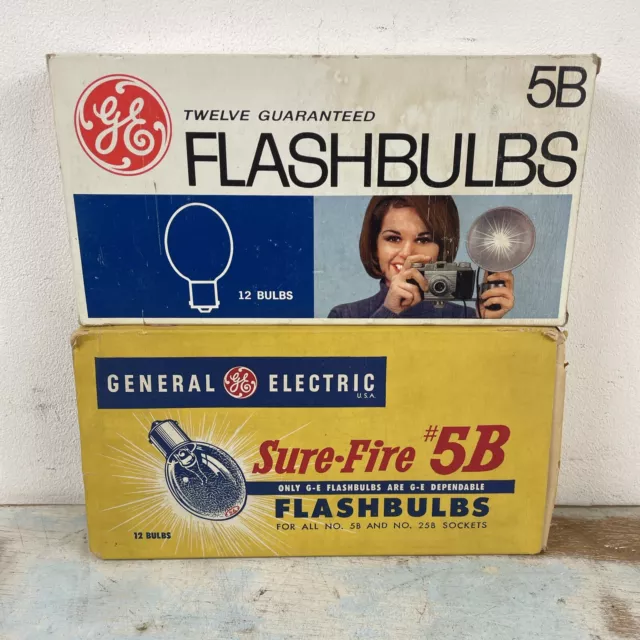 Vtg GE Flash Bulbs 5B Camera Flashbulbs General Electric New Old Stock 28 Bulbs 2