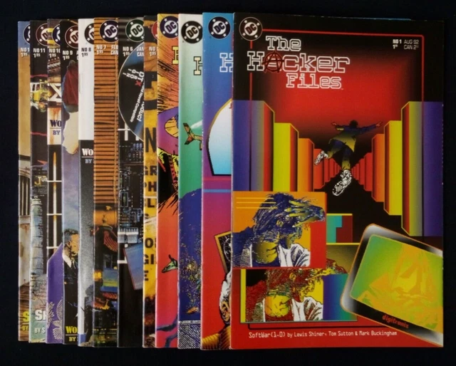 The Hacker Files #1-12 DC Comics 1992-93 Tom Sutton