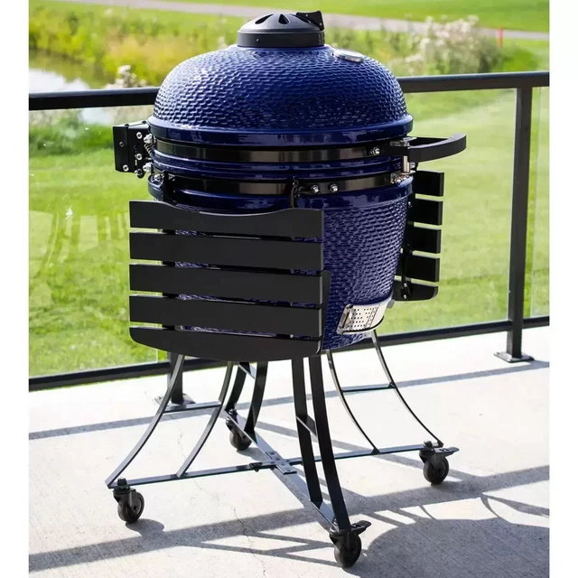 Louisiana Grills 24" Kamado Grill Keramik anthrazit BBQ in anthrazitblau