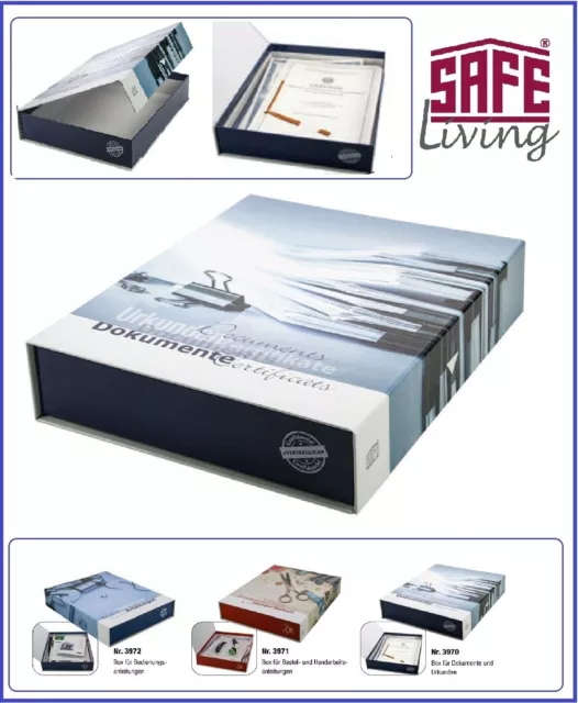 SAFE 3970 Dokumentenbox Familie Dokumente Zeugnisse Urkunden A4+ 325x260x65mm