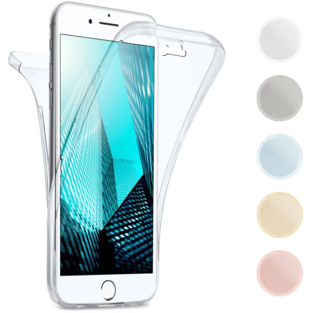 Hülle für Apple iPhone SE (2020) Silikonhülle 360 Grad Schutz Rundum Transparent