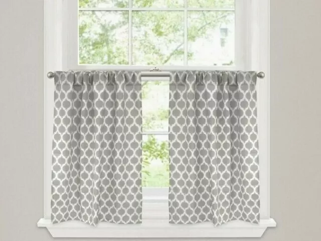 Colordrift Morocco 36-Inch Rod Pocket Window Curtain Tier Pair in Stone