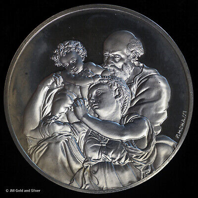 1972 .925 Silver Franklin Mint Medal | Michelangelo The Doni Tondo