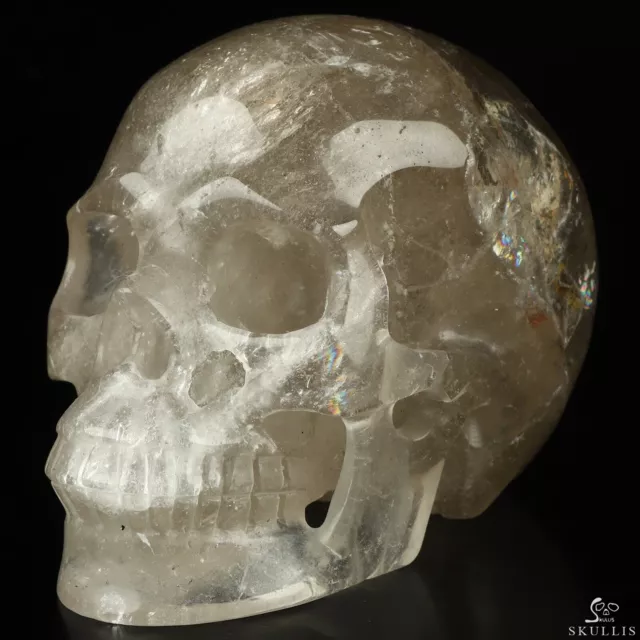 5.0" Smoky Quartz Rock Crystal Hand Carved Crystal Skull, Realistic, Healing 5.0" Smoky Quartz Rock Crystal Hand Carved Crystal Skull, Realistic, Healing