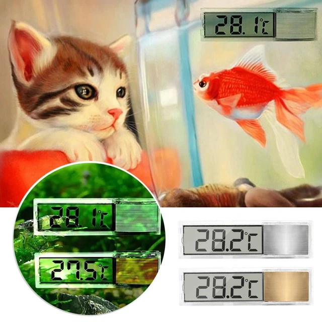 Medidor de temperatura de pantalla termómetro para acuario tanque de peces termómetro LCD