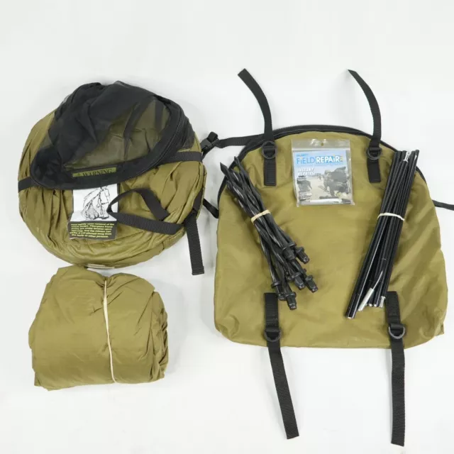 USGI Catoma Single Person Pop Up Burrow Bed Net w/Rainfly [Coyote] Complete Set!