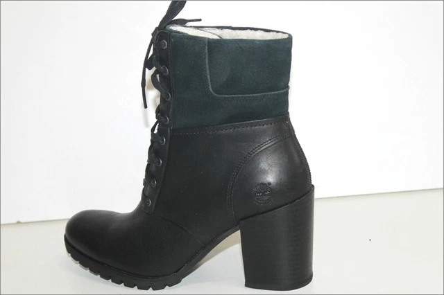 TIMBERLAND Bottines  Fourrées Cuir Noir  T US 7.5 / UK 5.5 / 38.5 FR  ETAT NEUF 3