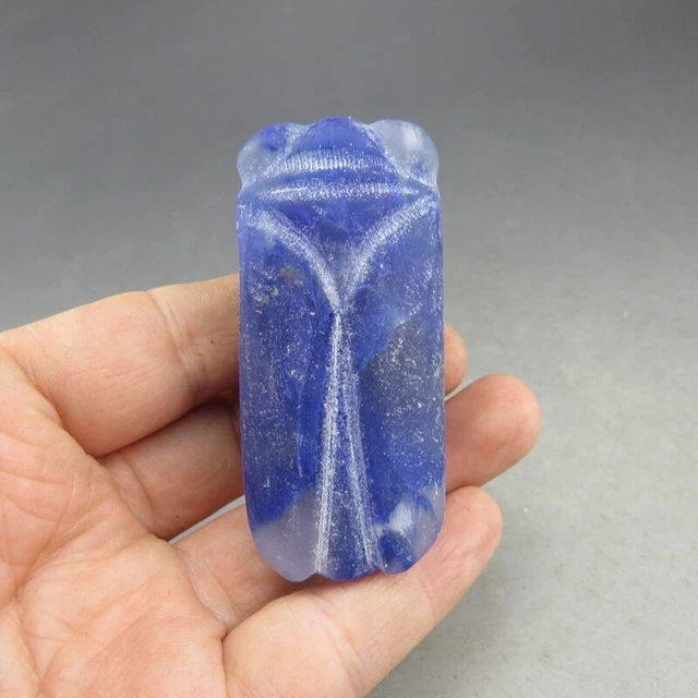 China, jade,collectibles,Hongshan culture,crystal,cicada,pendant S(586)
