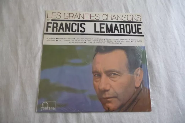 Les Grandes Chansons De Francis Lemarque Lp. Fontana. A Paris
