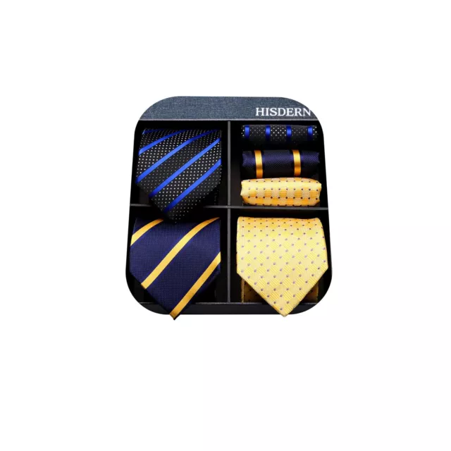 Mens Ties Extra Long Tie and Pocket Square Set 63 Inch XL Tie Pack Collection