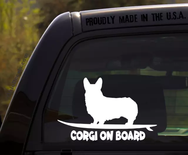 Corgi on Board - Funny Dog Breed Decal Sticker for car or Truck Window