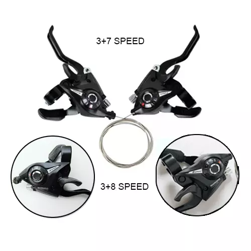 Shimano ST-EF51 GEAR Shifter Set 3x7 3X8 V-Brake Lever Speed Set Bike MTB UK