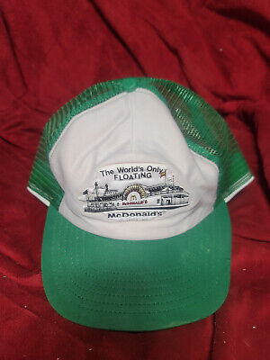 Rare Vintage St Louis Floating McDonald’s SnapBack Trucker Mesh  Green Hat Cap
