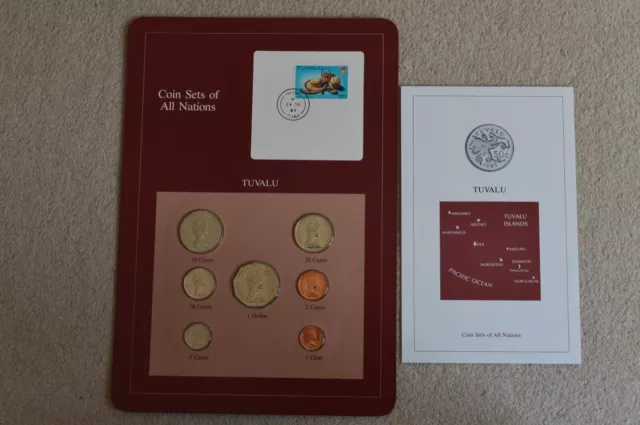 Coin Sets of All Nations - Tuvalu 1 Cent to $1 Dollar