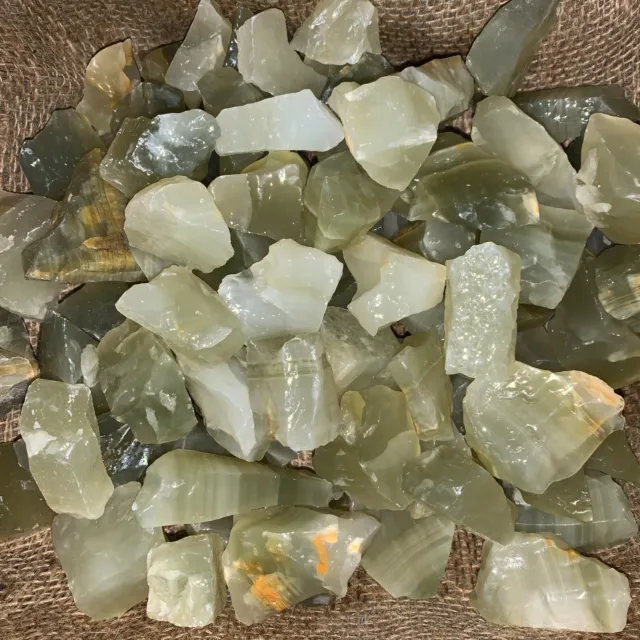 2000 Carat Lots of Unsearched Natural Lemon Calcite Rough + a FREE Faceted Gem