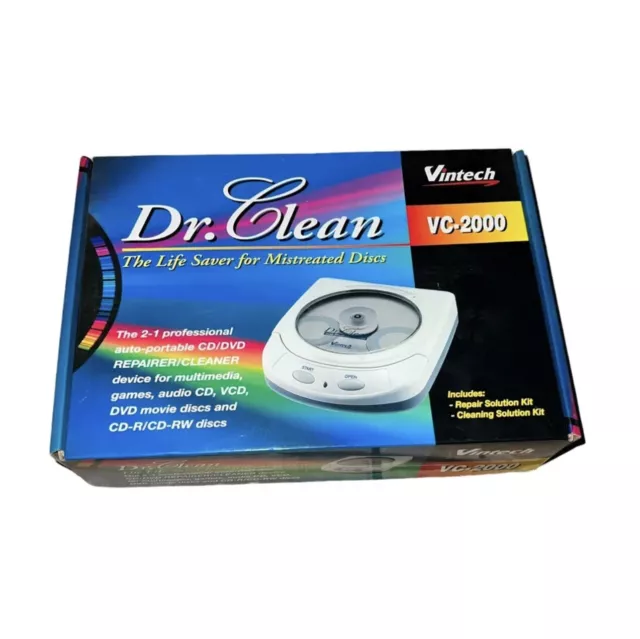 Vintage Vintech VC-2000 Disc CD DVD SCRATCH Repair Kit DR CLEAN New Open Box