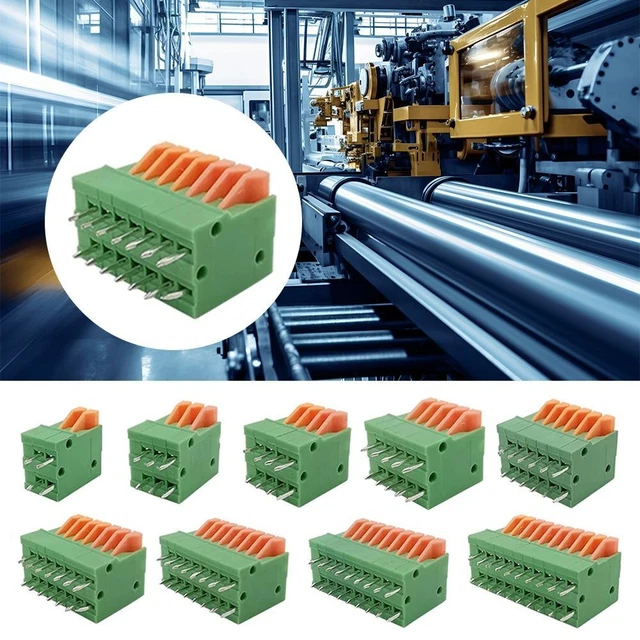 Sourcing Map PCB Klemmschiene 10 Stück - 6 Polig 3.81mm Rastermaß Für Elektronik Projekte