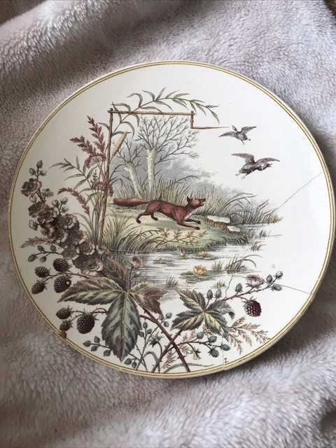 Rare Assiette Sarreguemines décors  Nature