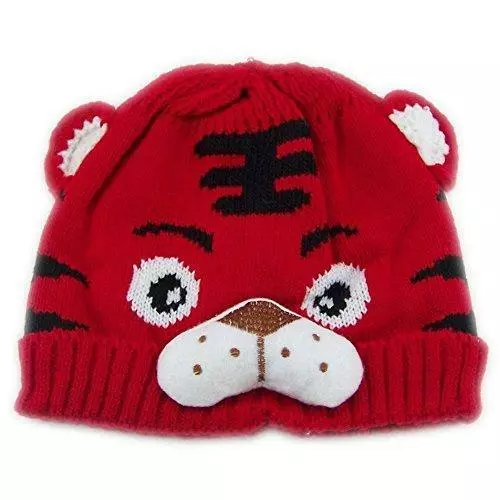 Baby Childrens Girls Boys Cap Winter Hat Warmer Knitted Infant Toddler Gift Red