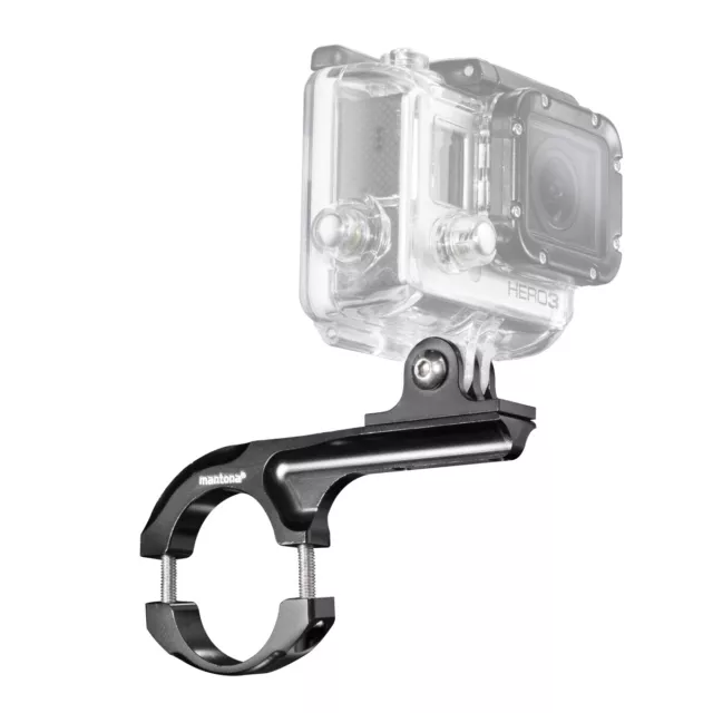 Fijación de bicicleta mantona maxi para GoPro para manillar o tubos con máx. Ø 31 mm