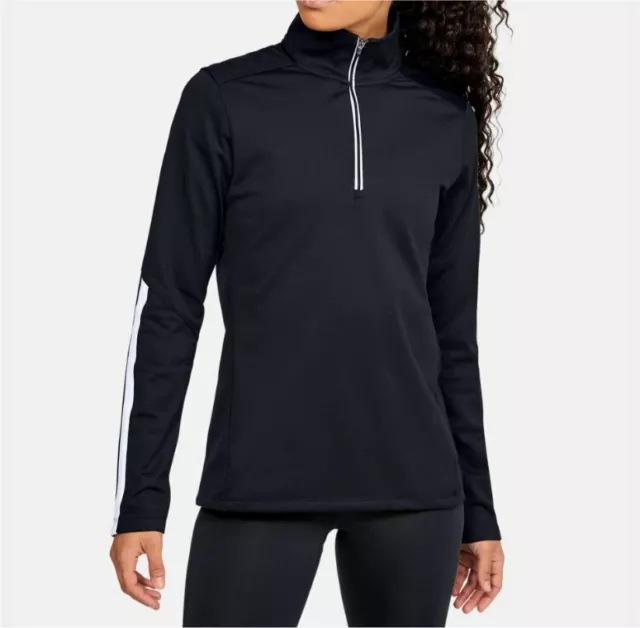 NWT Under Armour Women's UA Qualifier 1/4 Zip Pullover 1276355 Black Size S