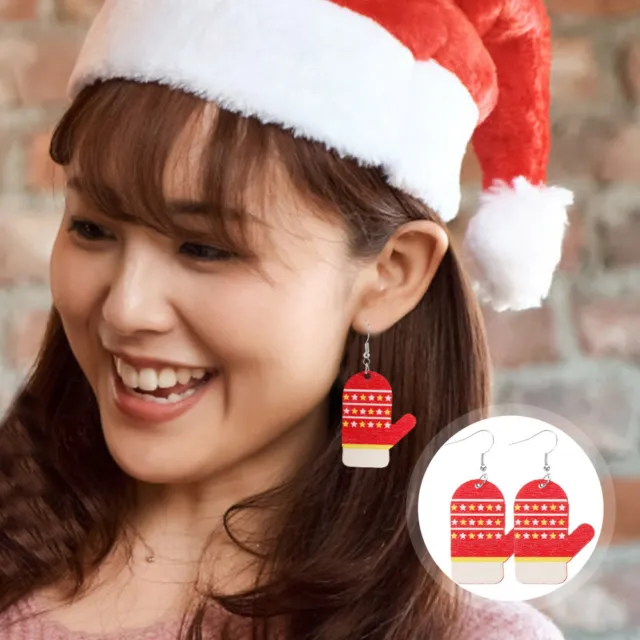 1 Pair of Christmas Earrings for Women Dangling Ear Pendant Women Drop Earrings