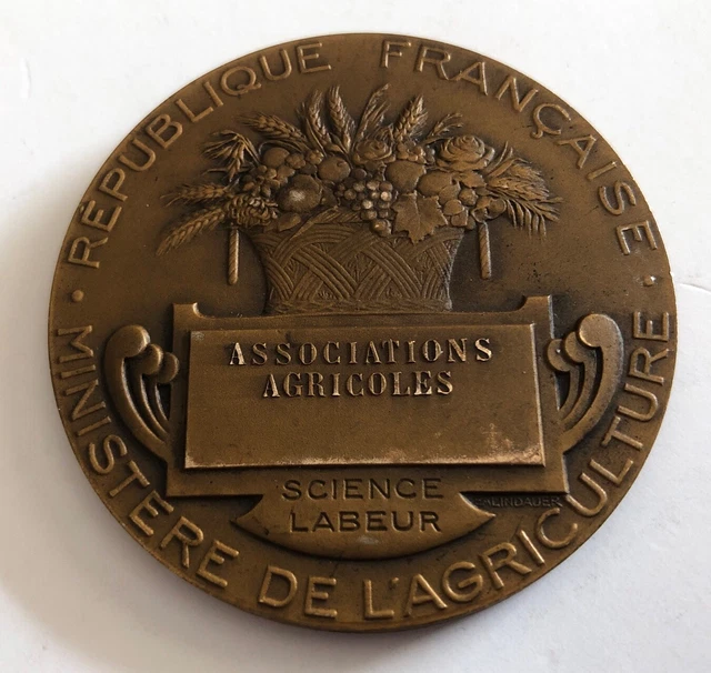 Médaille Ministère de L'agriculture Enseignement Agricole 1907 (168-6