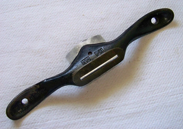 Vintage STANLEY No.51 Carpenters Spokeshave Drawknife Wood Working Plane Tool 2
