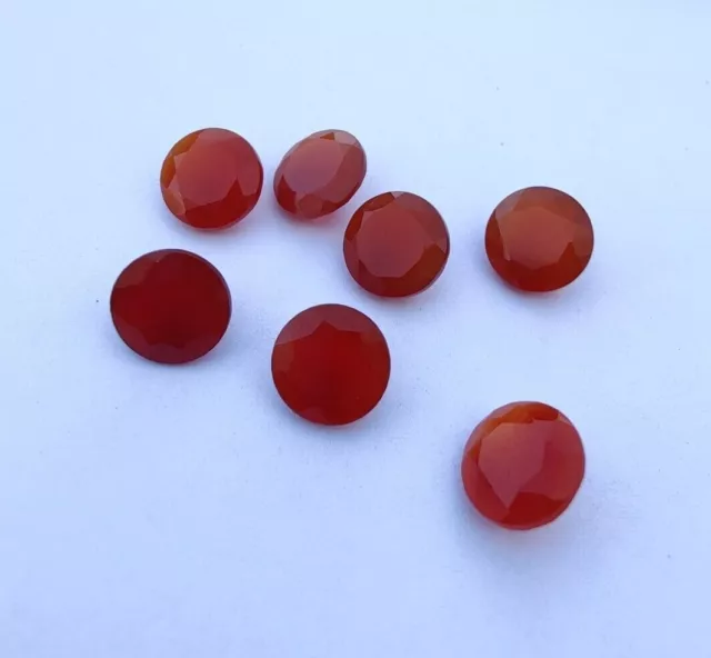 NATURAL RED ONYX ROUND SHAPE FACETED CUT CALIBRATED LOOSE GEMSTONE 5mm to 20mm