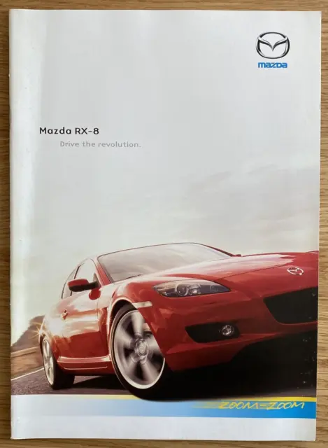 Mazda RX-8 depliant pubblicitario brochure originale auto con motore Wankel