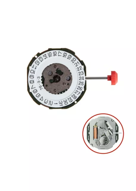3 Hands Quartz Watch Movement With Battery Date@3 Replacement For Miyota 2115