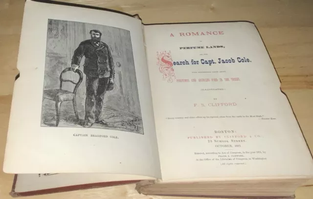 A Romance Of Perfume Lands Or The Search For Capt. Jacob Cole, 1881, Book, Ads
