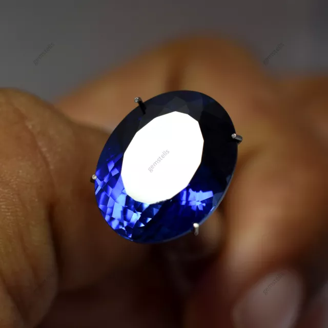 Beautiful Blue Tanzanite 11.60 Ct Natural CERTIFIED Loose Gemstone Rare Oval Cut 3